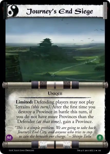 Journey's End Siege