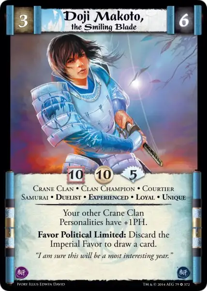 Doji Makoto, the Smiling Blade • Experienced