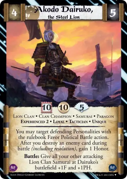Akodo Dairuko, the Steel Lion • Experienced 2