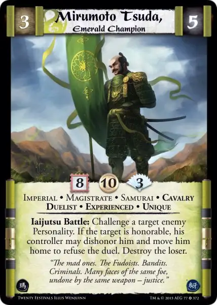 Mirumoto Tsuda, Emerald Champion • Experienced