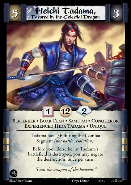 Heichi Tadama, Favored by the Celestial Dragon • Experienced