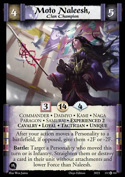 Moto Naleesh, Clan Champion • Experienced 2