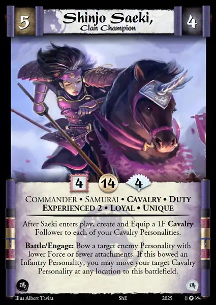 Shinjo Saeki, Clan Champion • Experienced 2