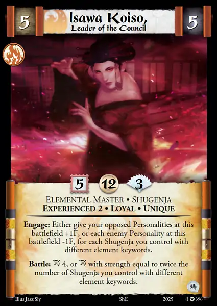 Isawa Koiso, Leader of the Council • Experienced 2