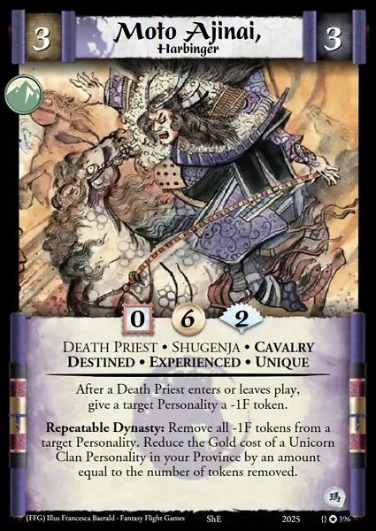 Moto Ajinai, Harbinger • Experienced