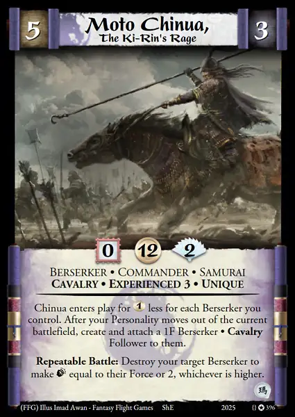 Moto Chinua, The Ki-Rin's Rage • Experienced 3