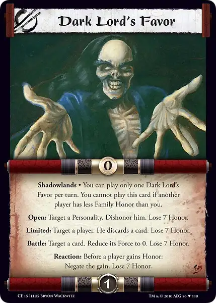 Dark Lord's Favor