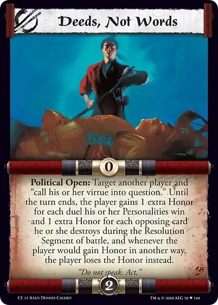 Deeds, Not Words