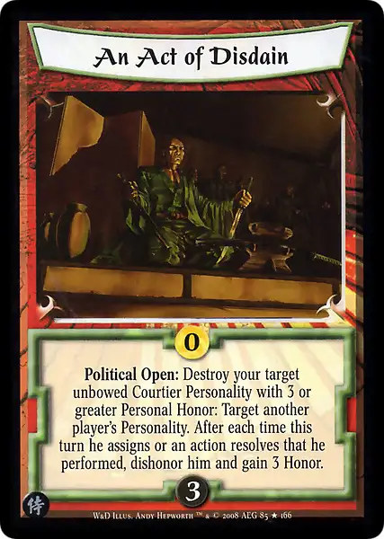 An Act of Disdain
