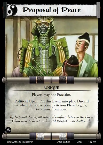 Proposal of Peace