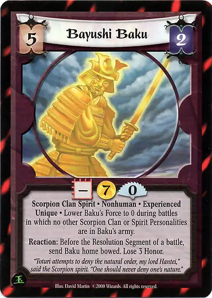 Bayushi Baku • Experienced