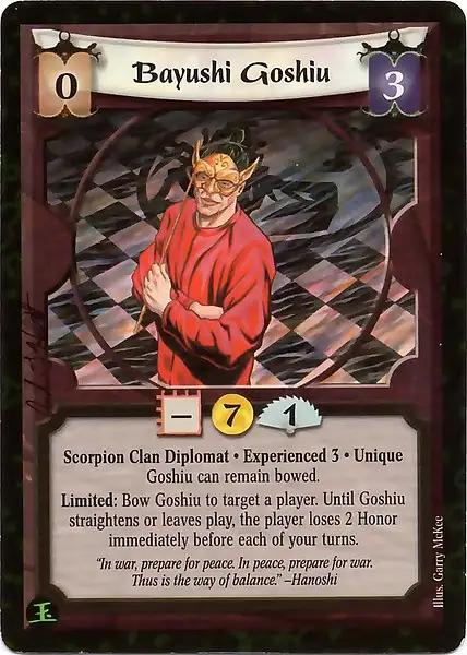 Bayushi Goshiu • Experienced 3